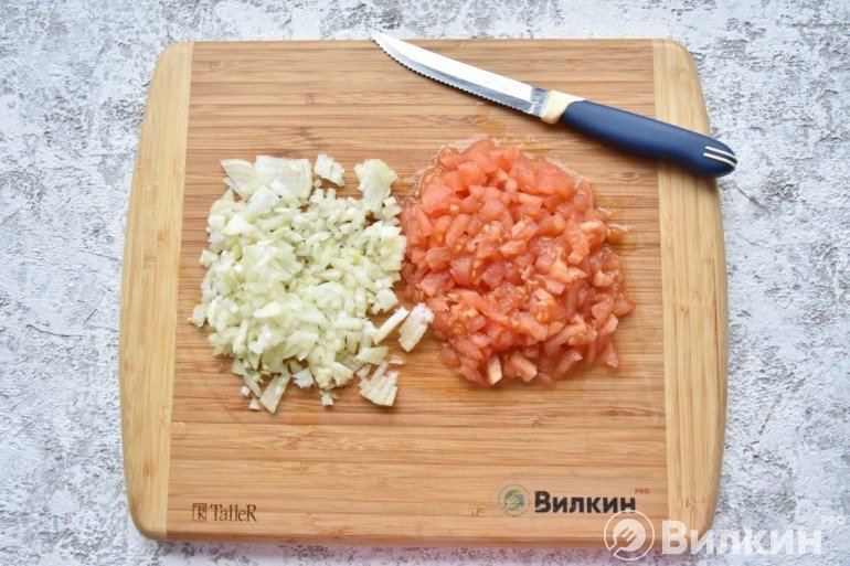 Нарезанные овощи