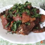 Бедро индейки тушеное с шампиньонами