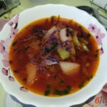 Борщ с краснокачанной капустой 1