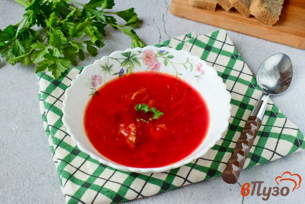 Борщ с маринованной капустой 1