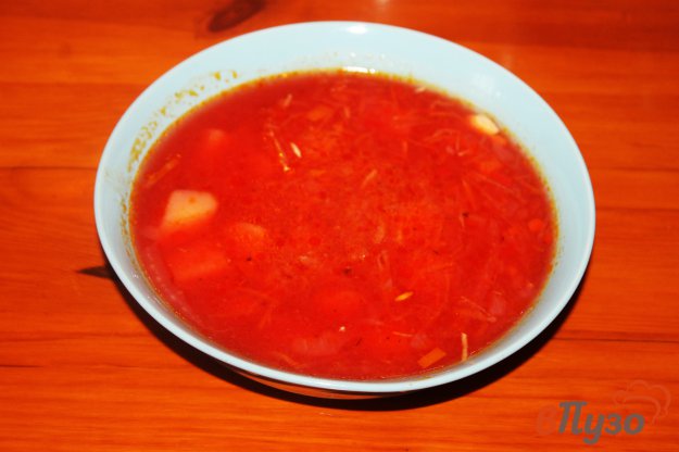 Борщ со свеклой и копченой уткой