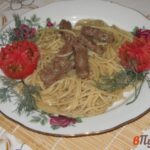Говядина со спагетти