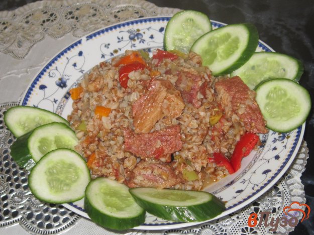 Гречка с говядиной и овощами