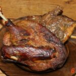 Запеченная утка маринованная в грейпфруте с медом и горчицей