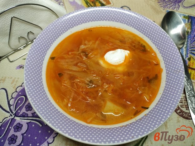 Красный борщ на говяжьем бульоне 1