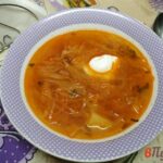 Красный борщ на говяжьем бульоне