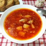 Красный борщ с помидорами и вареной свеклой 1