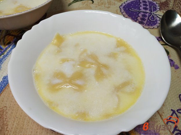 Молочный суп с пастой фарфалле