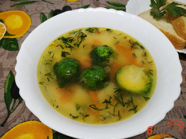 Овощной суп с брюссельской капустой