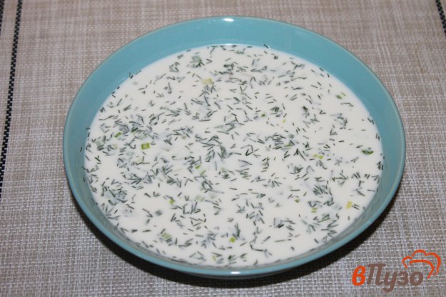 Окрошка с копченой куриной грудкой