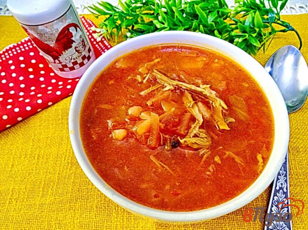 Постный борщ из варёной свеклы