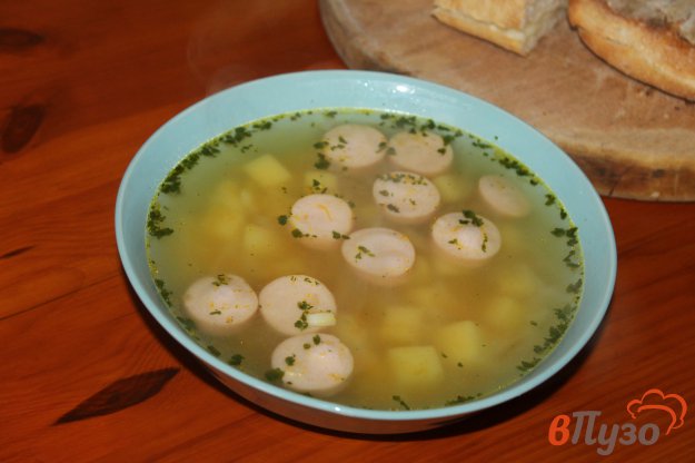 Суп картофельный с сосисками