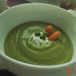 Суп-пюре из брокколи и зеленого горошка для деток