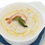 Суп с креветками и сыром