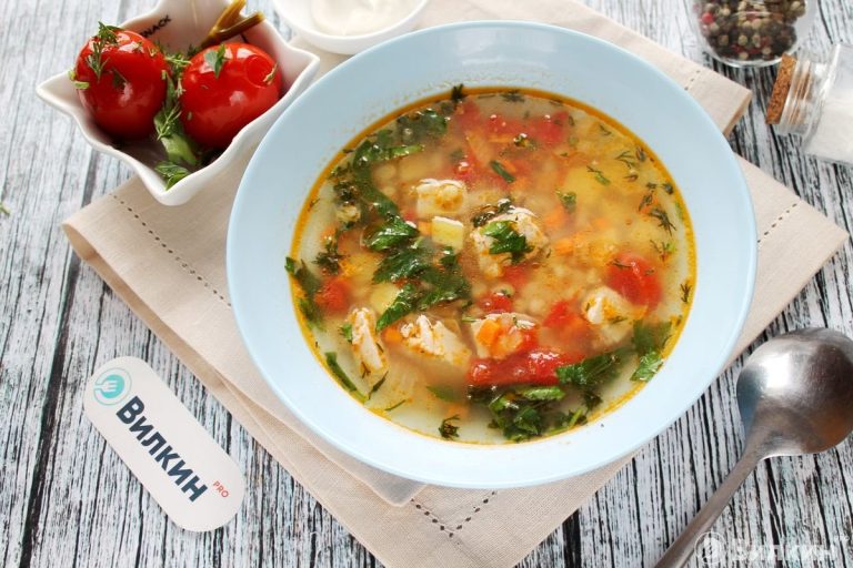 Суп с перловкой и мясом