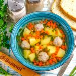 Суп с фрикадельками и картофелем