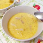 Сырный суп с курицей и сардельками