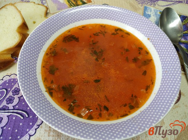 Томатный суп с фасолью